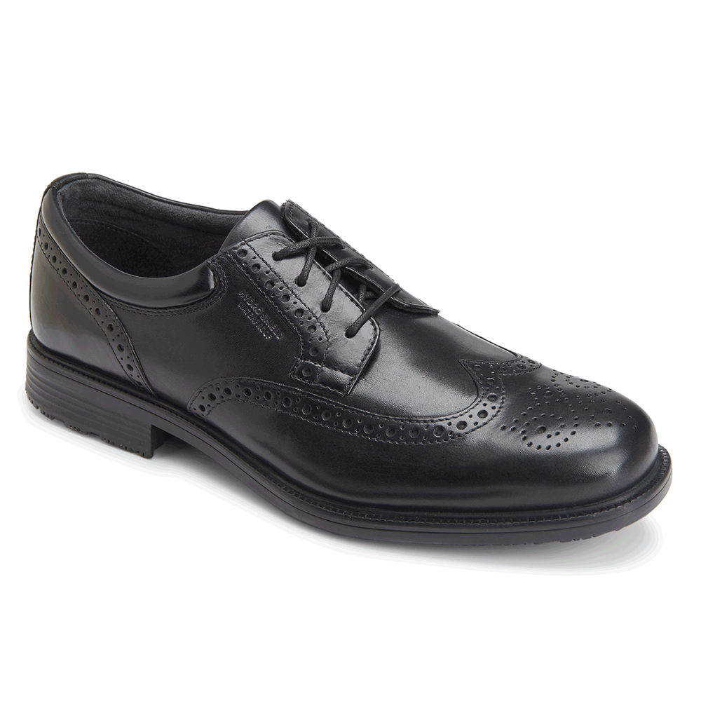 Rockport Pen Sko Herre Svart - Lead The Pack Waterproof Wingtip - QZVT41302